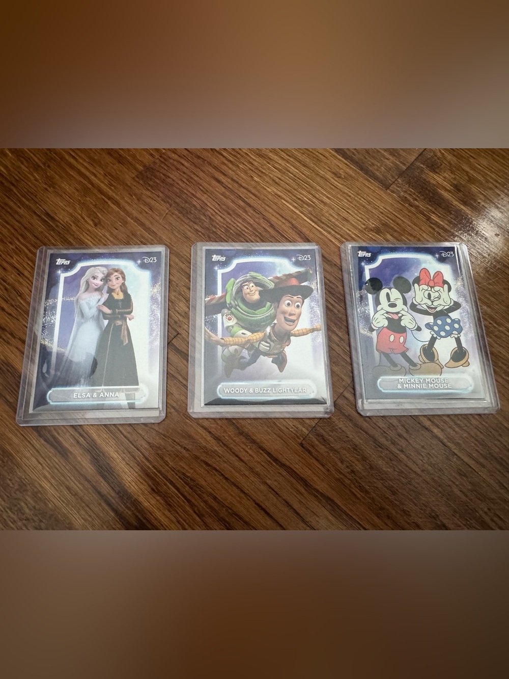 Disney Topps Exclusive D23 Trading Cards Elsa Anna Woody Buzz Mickey Minnie